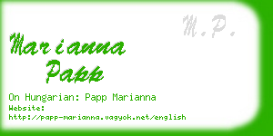 marianna papp business card